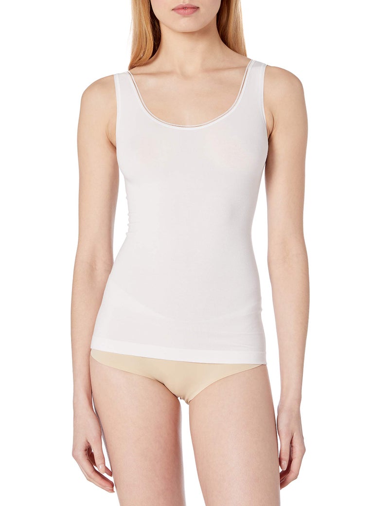 Yummie womens Seamless Reversible Tank Shapewear Top, White, 2X-3X US - Image 1